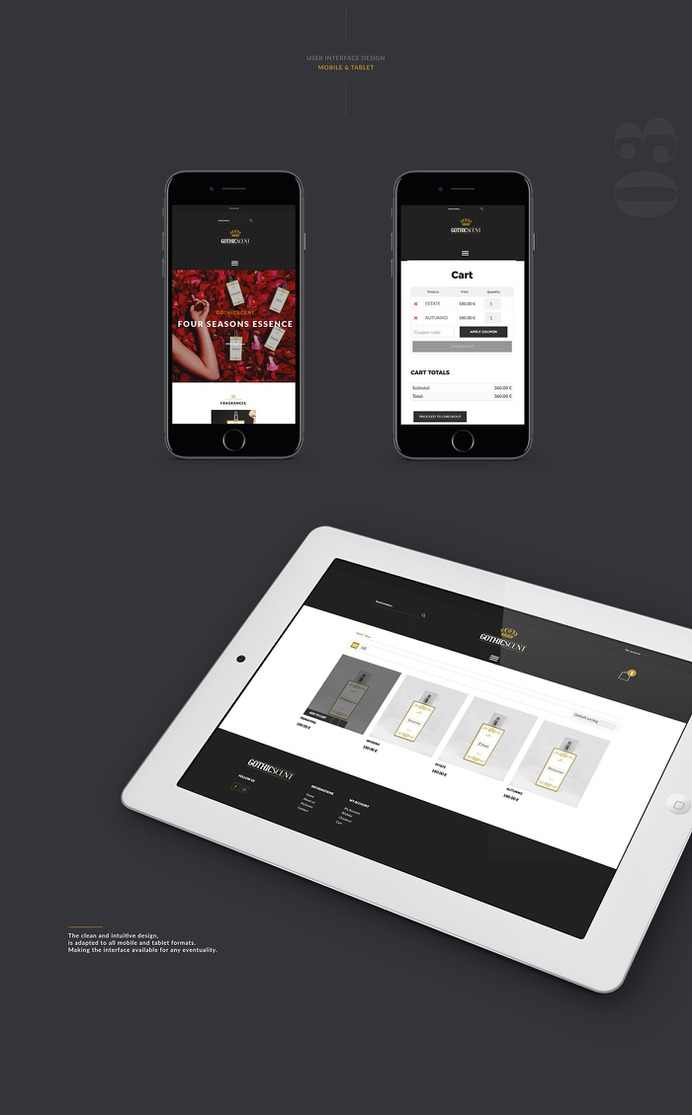 Gothicscent - Website Responsive by Orimat #website #web #design #ui #ux #interface #designbyorimat #perfume #responsive #ecommerce