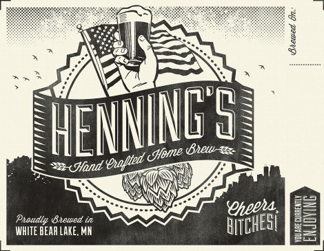 Henning's Home Brew #beer #bottle #label #packaging
