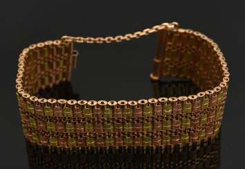 BANGLE bracelet 1, 750 yellow gold, 20. Century