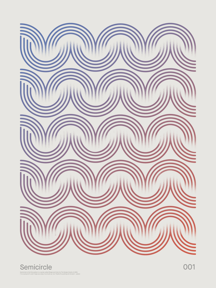 Semicircle, an 18"x24" from The Design Studio of JDSN