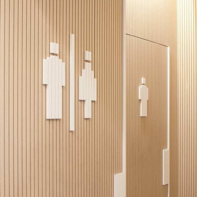 Wayfinding | Signage | Sign | Design | toilet 极简线条公共卫生间区域指示牌