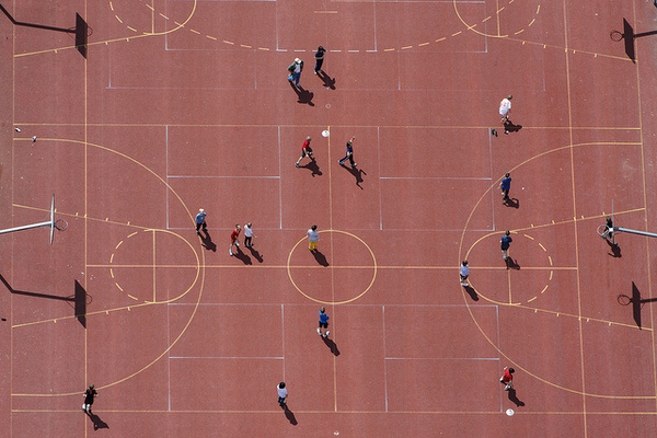 by Aerial Photography #game #geometry #aerial #playground