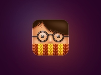 Dribbble - Harry iOS icon by Anna Paschenko #icon #harry #potter