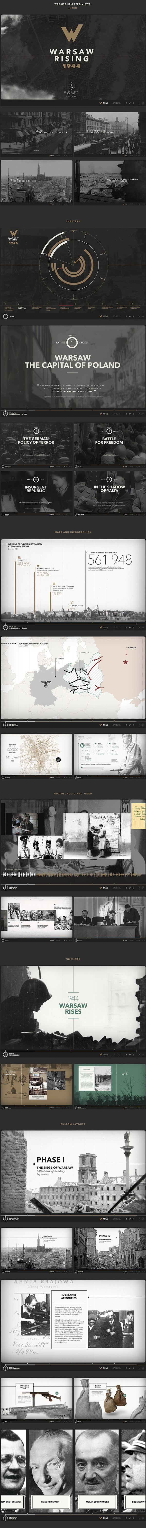 Warsaw Rising on Behance #layout #design #web