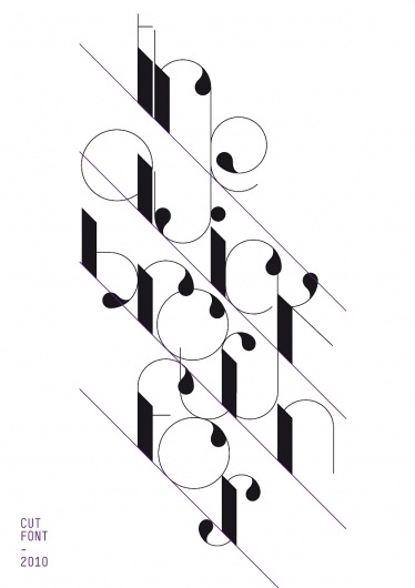 Cut Font on the Behance Network #font #cut #white #black #poster #type #ozone #editorial