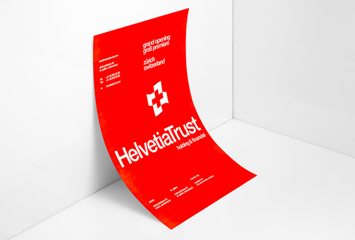 Helvetia Trust by Anagrama #branding #red #graphic design