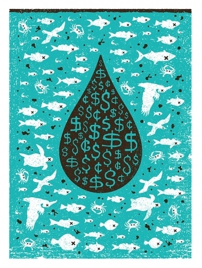 Gerren Lamson · Multi-discipline Designer · lllustrator · Austin, TX #ocean #white #illustration #poster #grunge #blue #oil