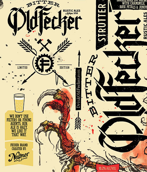 Bitter Old Fecker Beer Bottles #packaging #beer #label #bottle