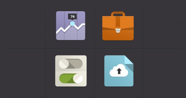 Minimalist flat icons Free Psd. See more inspiration related to Design, Icon, Icons, Flat, Flat design, Minimalist, Flat icon and Horizontal on Freepik.