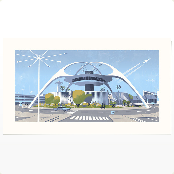 Image of LAX Theme Building (screenprint) #screen #illustration #print