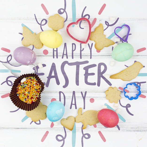 Happy easter day Free Psd. See more inspiration related to Flower, Mockup, Heart, Template, Bird, Butterfly, Typography, Spring, Celebration, Happy, Font, Holiday, Mock up, Easter, Religion, Rabbit, Egg, Calligraphy, Lettering, Cookie, Traditional, View, Up, Day, Top, Top view, Biscuit, Cultural, Tradition, Sprinkles, Mock, Mold, Seasonal and Paschal on Freepik.