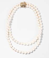 Akoya Cultured Pearl And Diamond Necklace