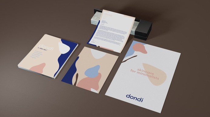Dondi - Mindsparkle Mag Dondi's playful and relaxing abstract design created by Merril Cledera was inspired by natural settings; the cool color palette, derived from the beach and ocean, is representative of the organic ingredients. #logo #packaging #identity #branding #design #color #photography #graphic #design #gallery #blog #project #mindsparkle #mag #beautiful #portfolio #designer