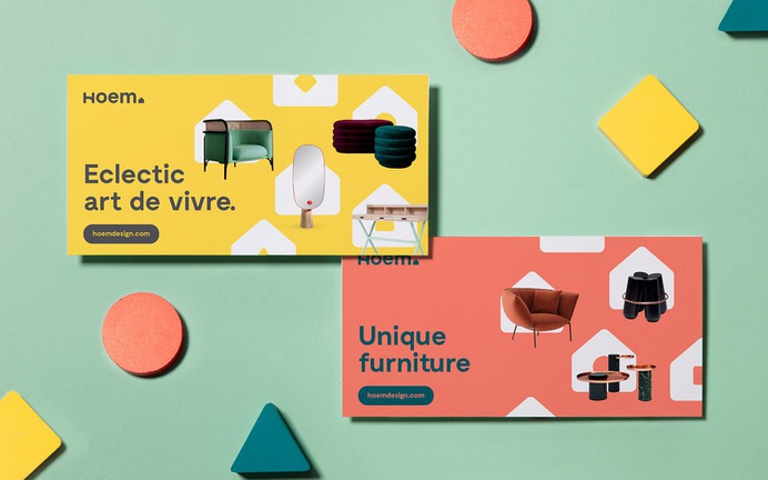 Hoem - Mindsparkle Mag MamboMambo designed the branding for Hoem – an eclectic European furniture store based in Miami. #logo #packaging #identity #branding #design #color #photography #graphic #design #gallery #blog #project #mindsparkle #mag #beautiful #portfolio #designer