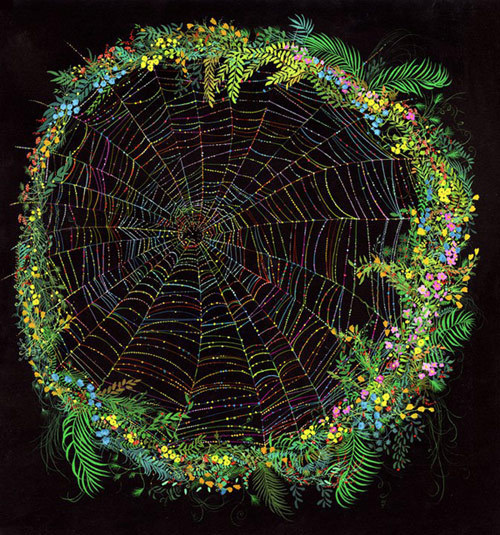Paintings by artist Rachell Sumpter via booooooom #flora #illustration #colorful #dark