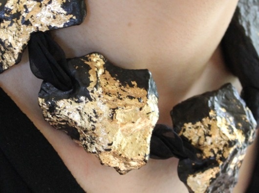 Leah Jackson — Gather & Fold #ceramics #casting #black #jackson #rocks #leah #gold #jewelery