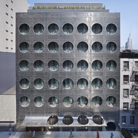Dezeen architecture and design magazine #hotel #dots #facade #circles