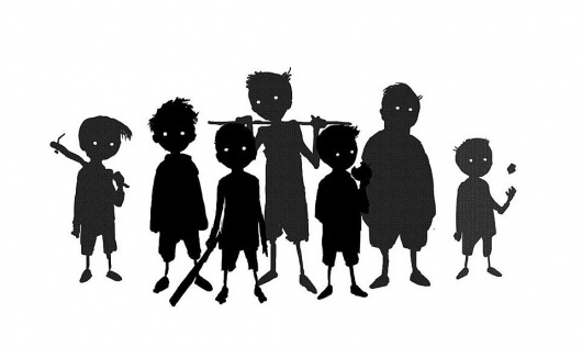 Saint - www.GameInformer.com #white #eyes #black #illustration #boys