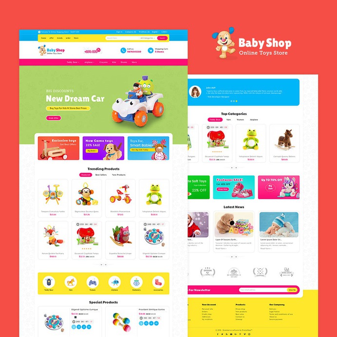 #Baby Shop - #Toys Store - #Prestashop #Responsive #Theme | #TemplateTrip #eCommerce #Website #Design #Template