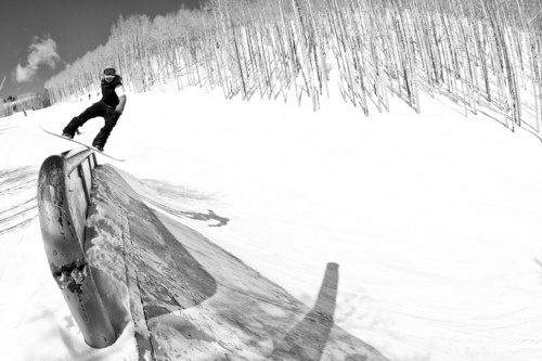 Likes | Tumblr #snowboarding #white #snow #black #park #canyons #utah #rail #and