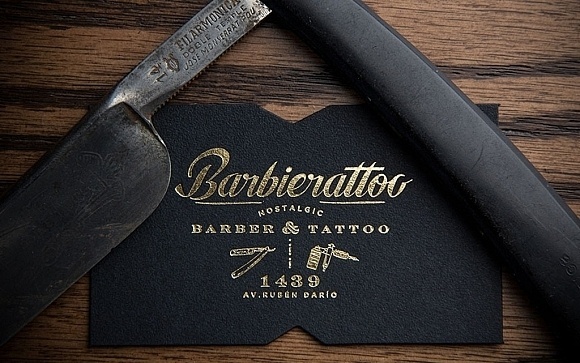 memelas-original-typeface-for-barbierattoo-1 #branding #barber #shop #blade #tattoo #identity #leather