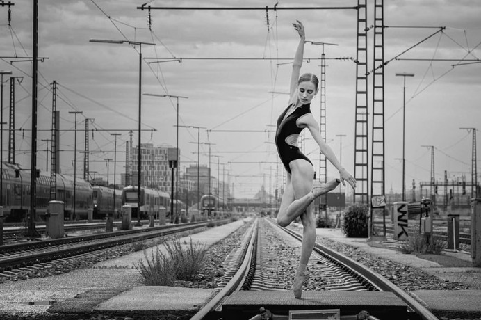 Elegance of Ballerinas Dancing in The Streets by Paul Daniel Schneider