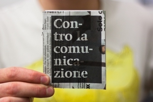 Contro la comunicazione #hyphens #print #newspaper
