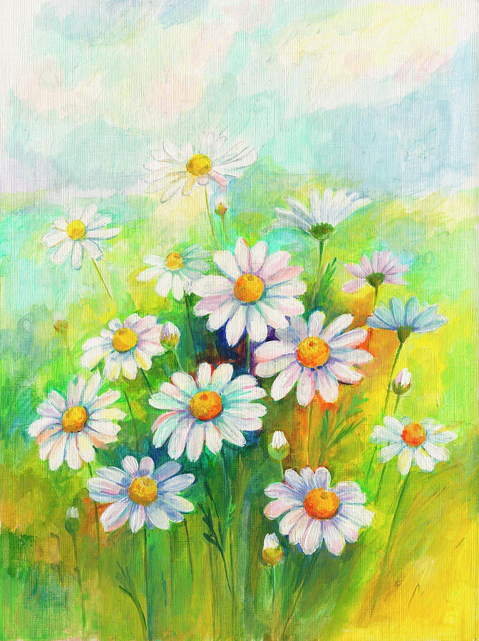 daisy painting & daisy paint by number #painting
