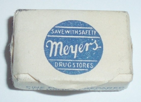 Typography / MEYERS DRUG STORES by ussiwojima, via Flickr #font #design #soap #vintage #and