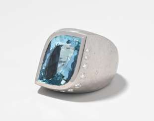 Aquamarin-Brillant-Ring