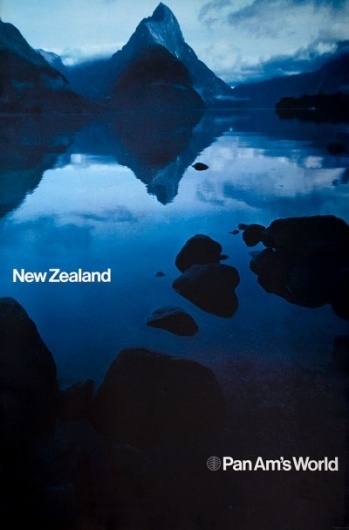 1971 Pan Am Posters | Minimalissimo #zealand #new #travel #posters #pan #helvetica #am