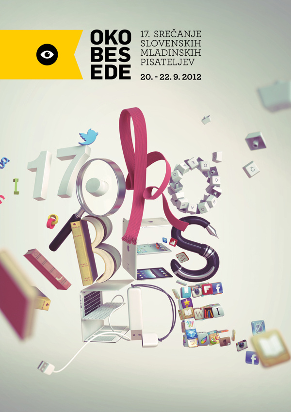Oko besede 2012 on Behance #print #poster #typography