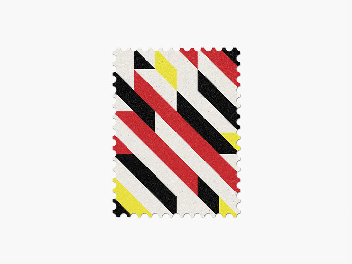 Germany #stamp #graphic #maan #geometric #illustration #minimal #2014 #worldcup #brazil