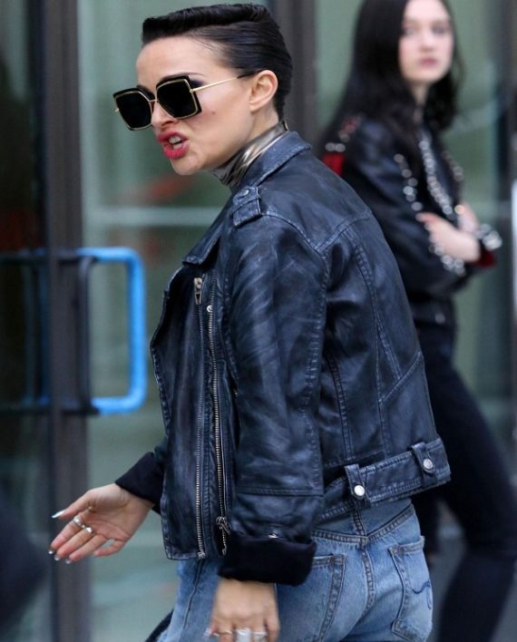 Natalie Portman Vox Lux Motorcycle Leather Jacket (6)