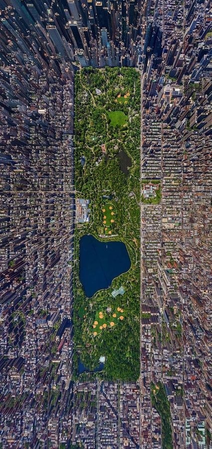 Aerial Photography: New York City Wall to Watch #aerial #city #park #birds #eye #photography #central #york #forest #buildings #new