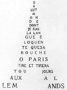 calligrammes by Appolinaire