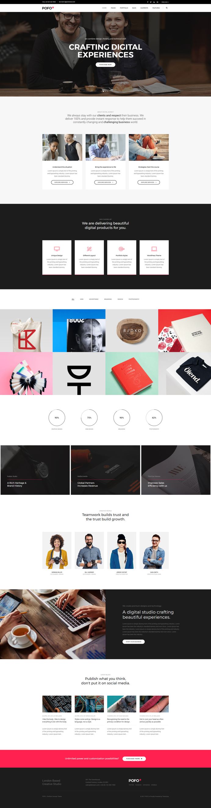 Pofo - #Creative #Portfolio and #Blog #WordPress Theme for #Interactive #Agency by #ThemeZaa