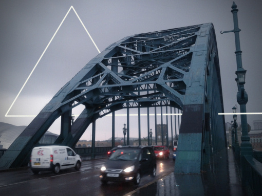 Triangle 2 #steel #north #cloads #uk #road #triangle #rain #newcastle #bridge #east #england