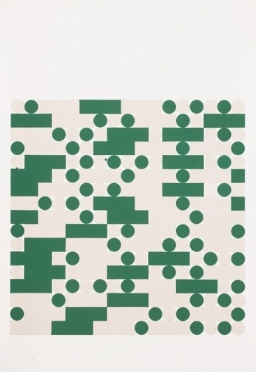 Tauba Auerbach, Morse Alphabet, With Spaces, Creme, Green, 2006 #charts #afterimage #albers #green