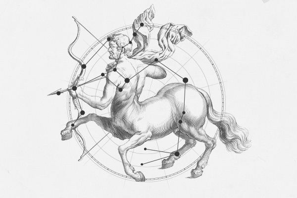 Constellation on Behance #constellation #horse #sign #design #sagittarius #astronomy #illustration #stars #star