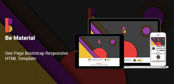 Be Material One Page Bootstrap Responsive HTML Template