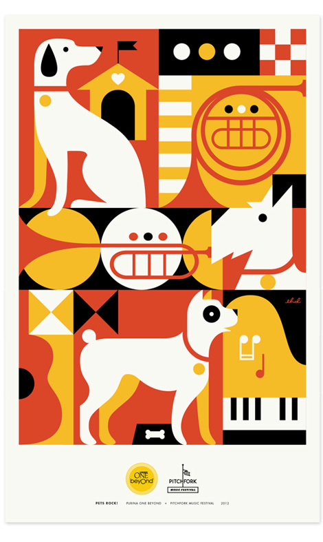 Zeus Jones - Purina ONE beyOnd - Pitchfork - Eight Hour Day #illustration #poster