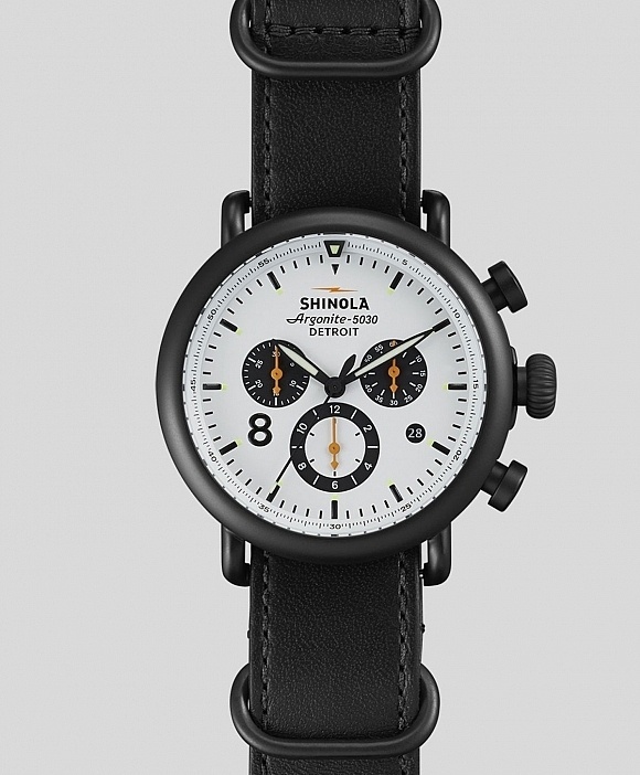 Runwell Contrast Chronograph Watch by Shinola #shinola #black #minimalist #watches #chronograph