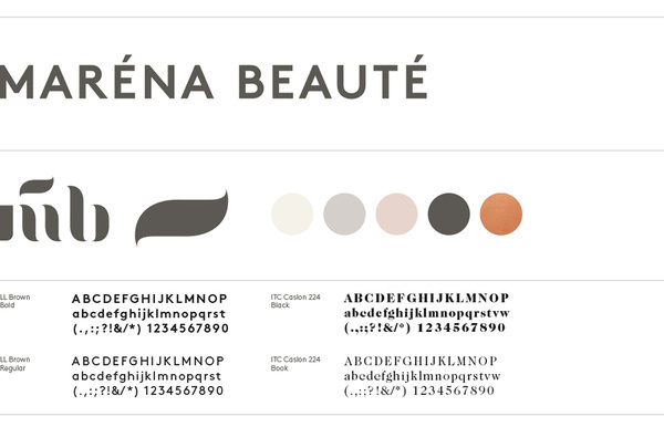 Logo designed by We Are Bold for Maréna Beauté #beaut #bold #marna #designed #logo
