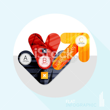 Geometric infographic in trendy flat style Royalty Free Stock Vector Art Illustration #logo #texture