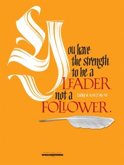 Luca Barcellona | Posters of Fortune #barcellona #leader #luca #poster #follower #typography