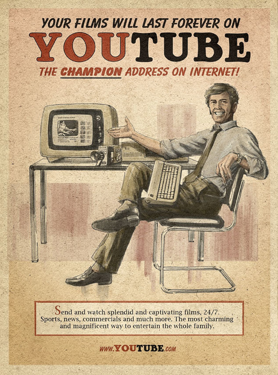 Youtube retro poster #buzz #print #socialmedia