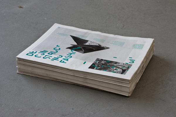 Deconstructing Fashion Newspaper #layout #newspaper #typography