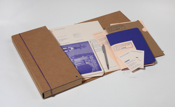 Passport Identity #print #branding #identity #packaging #letterpress #blue #brown #folder #materials #passport #stocks