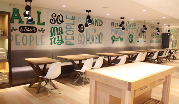 Holiday Inn mural #direction #illustration #art #typography
